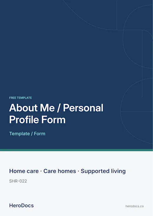 About Me / Personal Profile Form template