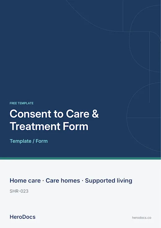 Consent to Care & Treatment Form template