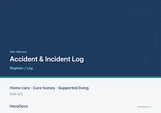 Accident & Incident Log template