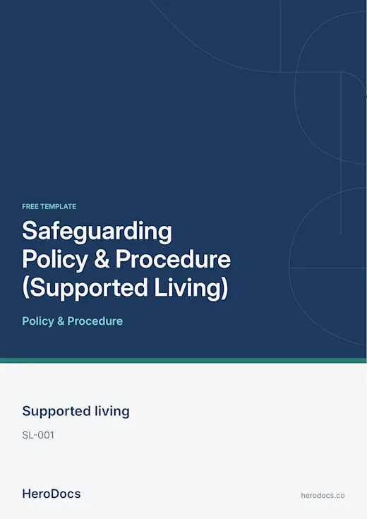 Safeguarding Policy & Procedure (Supported Living) template