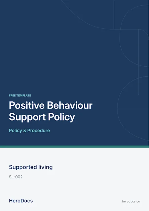 Positive Behaviour Support Policy template
