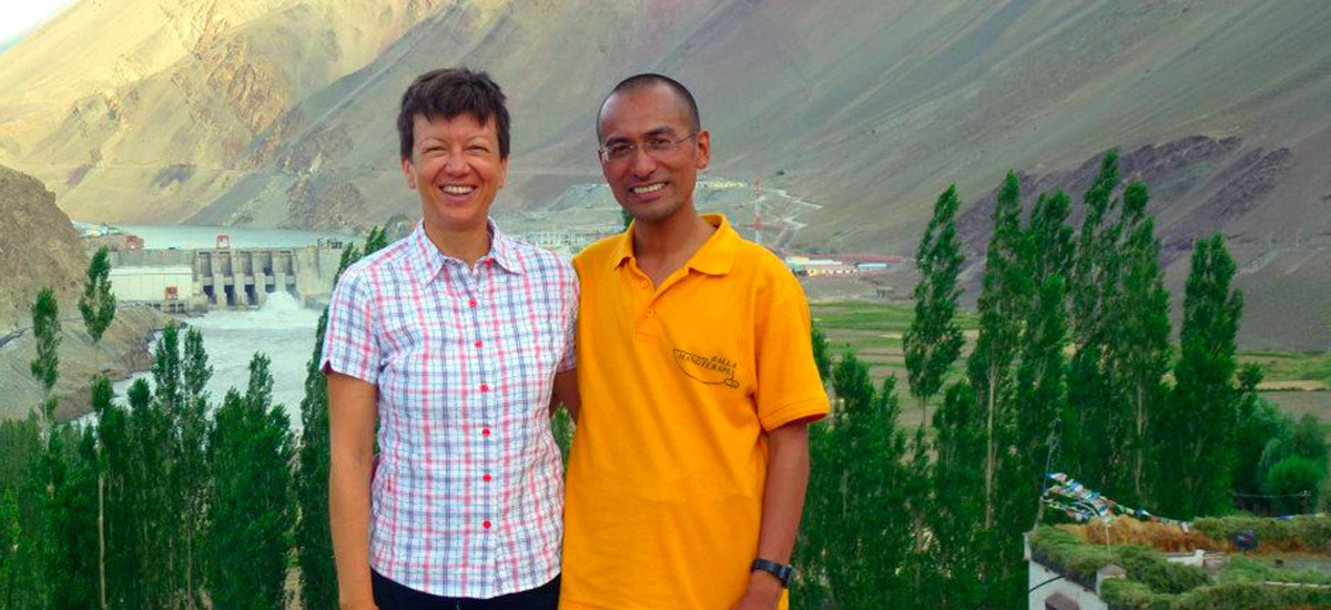 Daniela con Lama Tsering in Ladakh