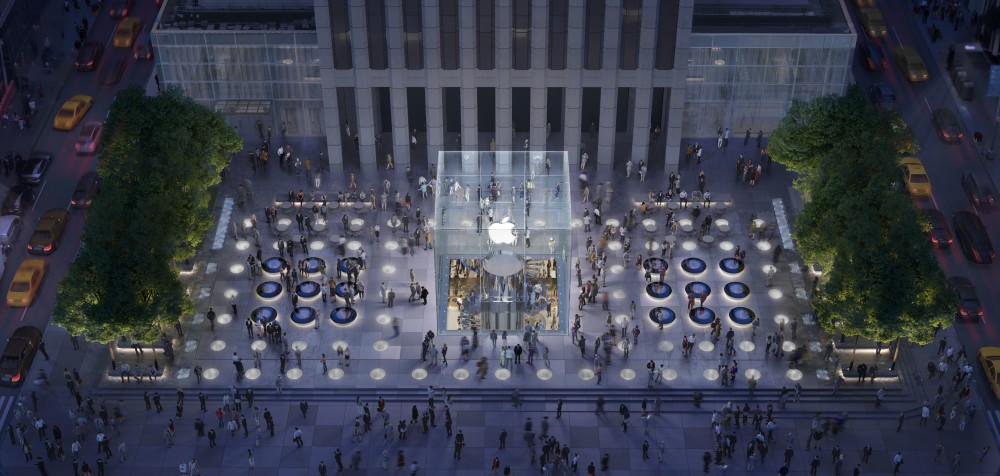 Obras da Apple Fifth Avenue, em Nova York, deverão terminar neste