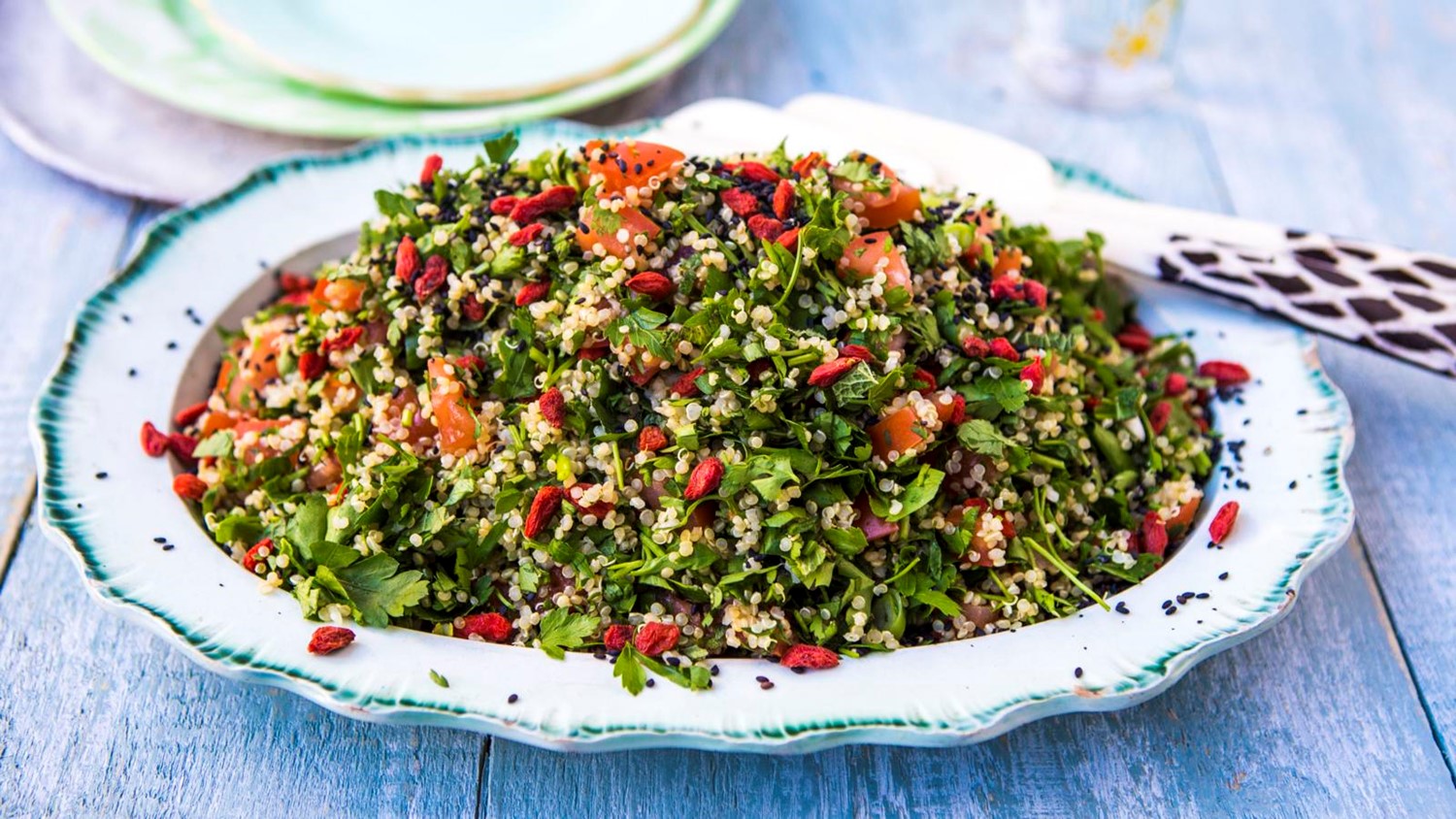 Quinoa tabbouleh with goji berries