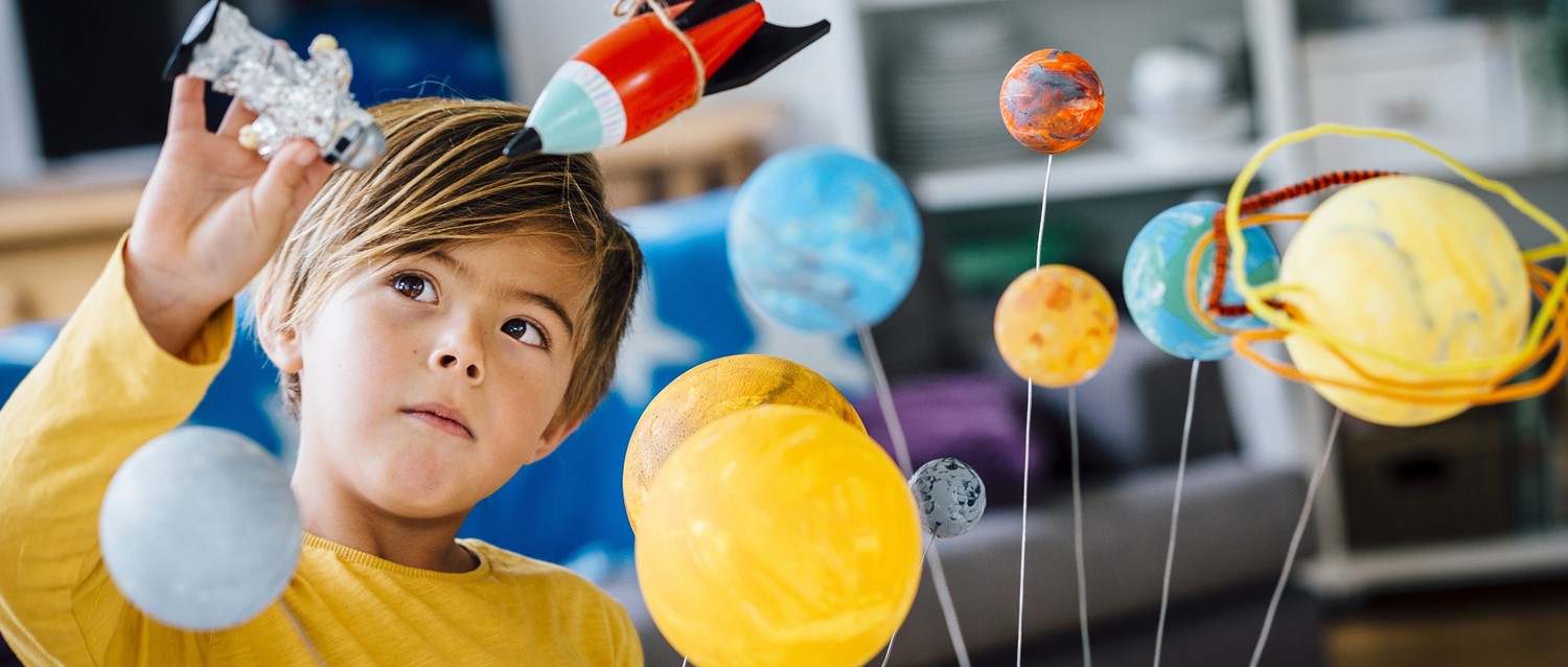 Child playing in class