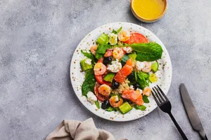 Salmon and Shrimp Salad