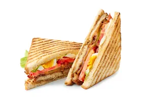 Club Sandwich on White Sliced Bread Non Vegetarian