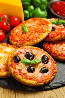 Mini Vegetarian Combo Round Pizzas 