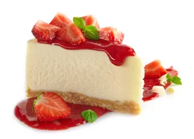 Strawberry Cheesecake Slice and Full Cake
