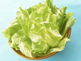 Iceberg Lettuce Leaves Cleaned