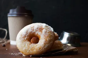 Donut Plain with Powdered Sugar