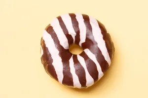 Donut White with Dark Stripes