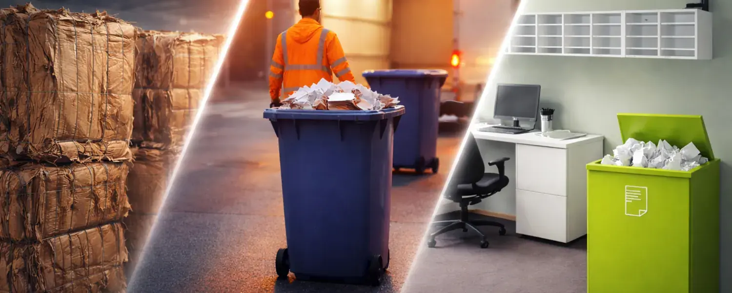 Pappersåtervinning från företag