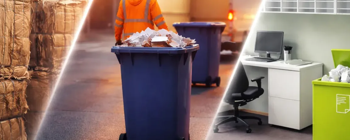 Pappersåtervinning från företag