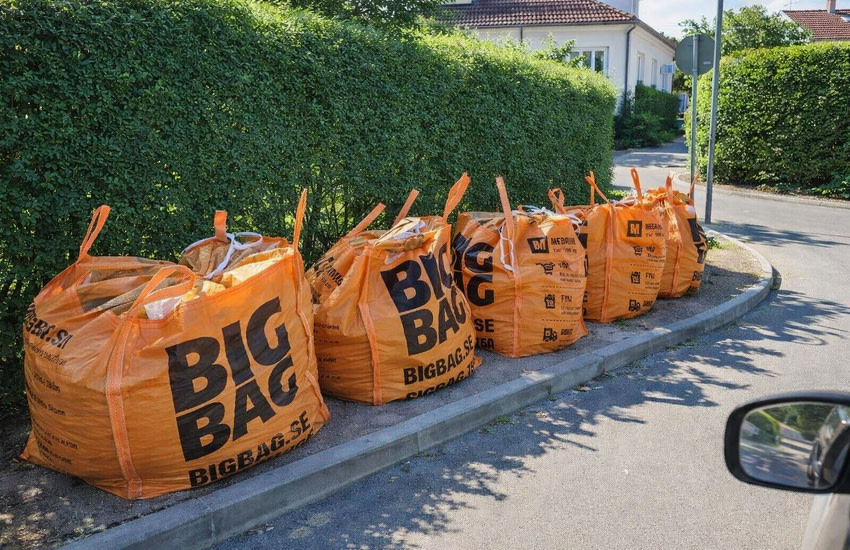 Hämtning av byggäsckar