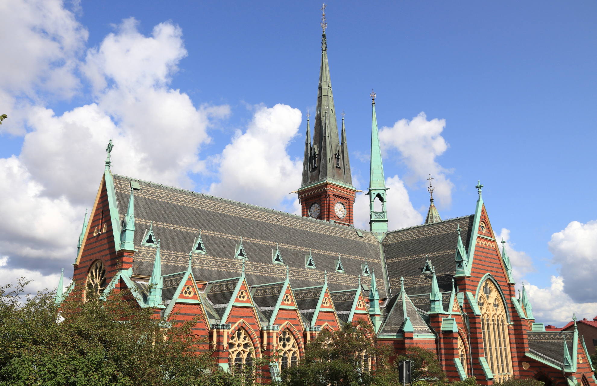 Hyra container i Göteborg | Bild på Oscar Fredriks kyrka