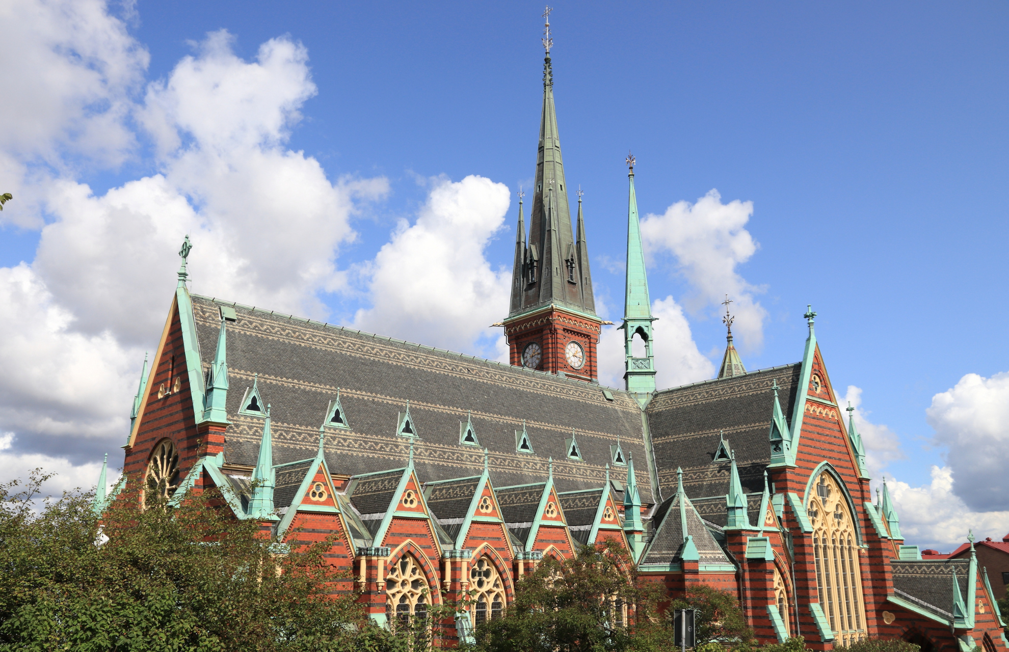 Hyra container i Göteborg | Bild på Oscar Fredriks kyrka