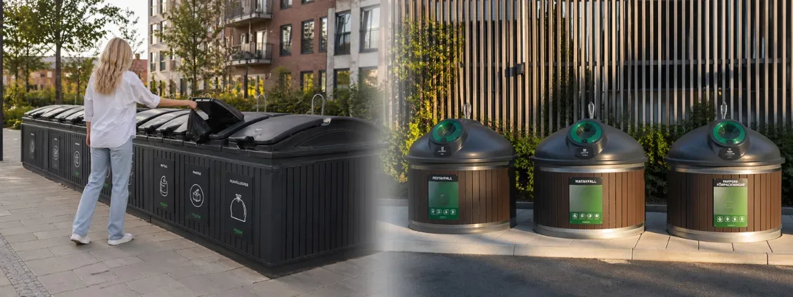 Underjordsbehållare och markbehållare