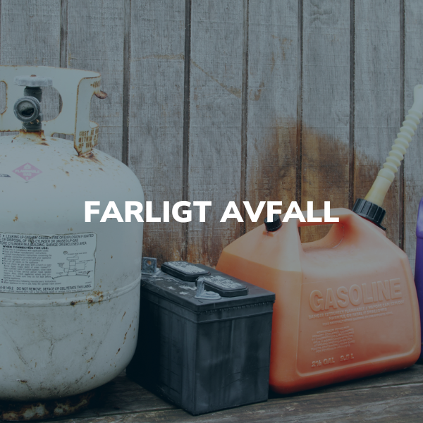 Farligt avfall, läs mer - bild på farligt avfall som ska hämtas