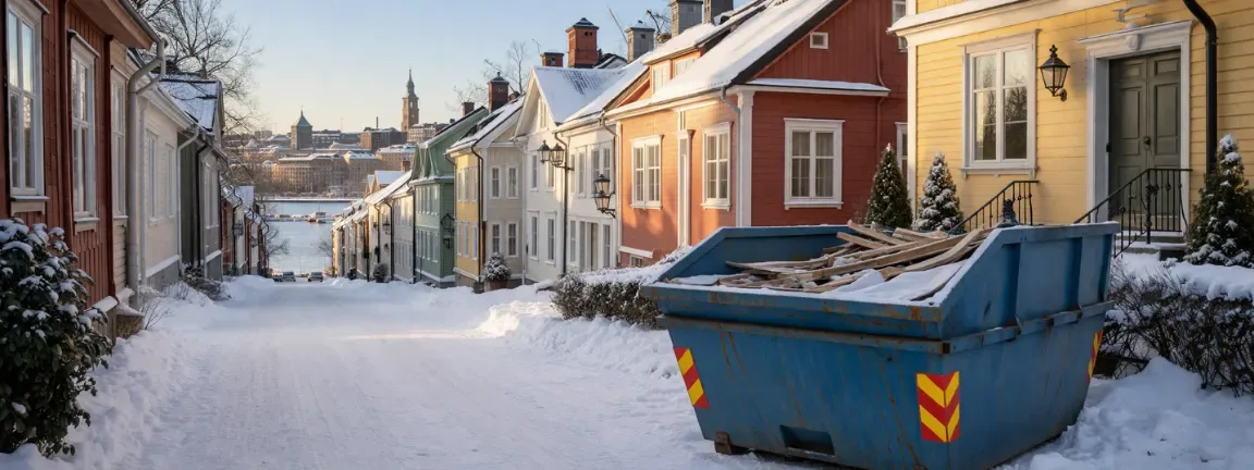 Hyra container i Gävle | bild på en gata i Gävle