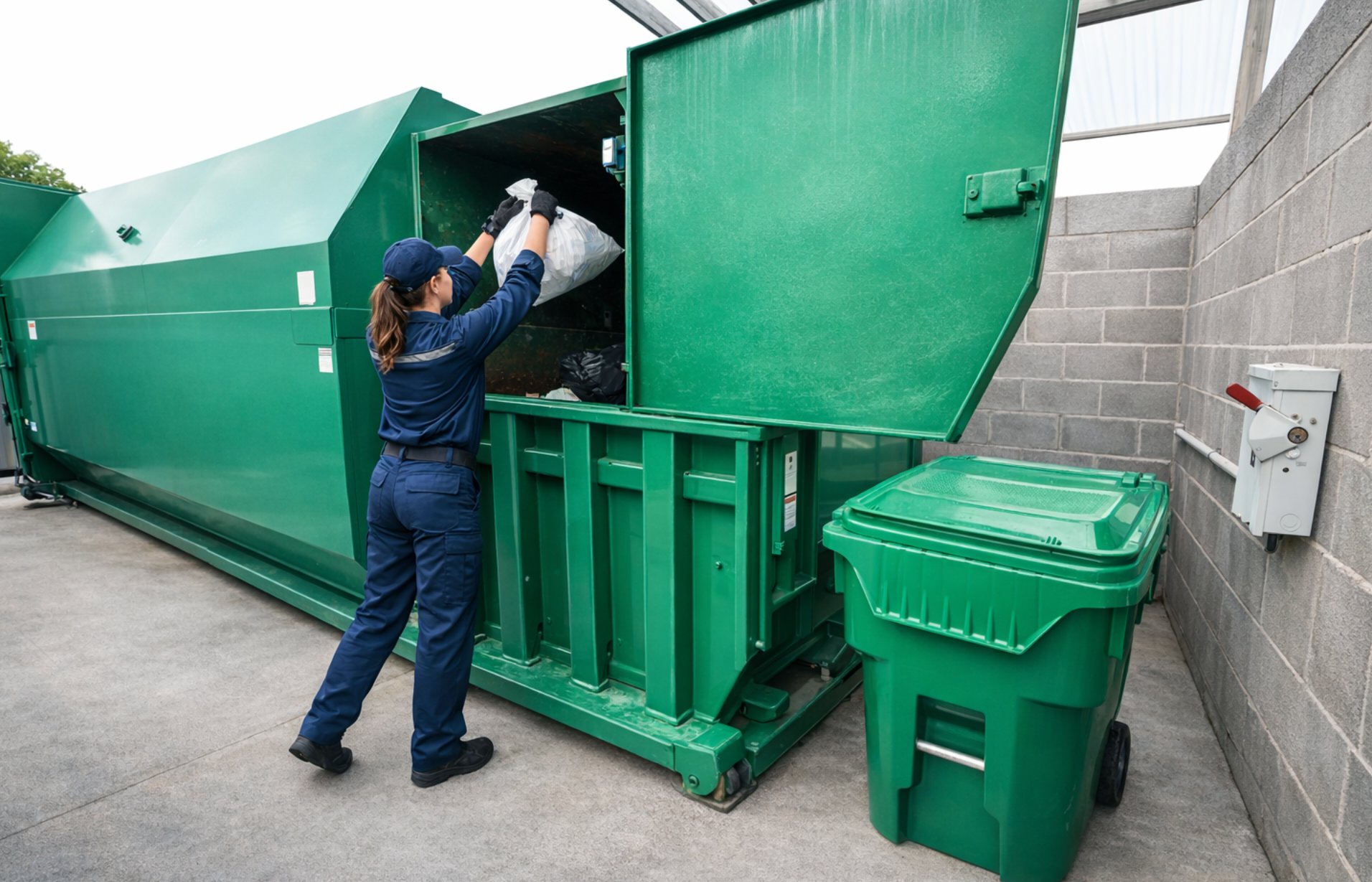 Komprimator för avfall