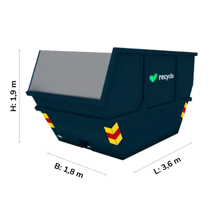 Öppen 10kbm container