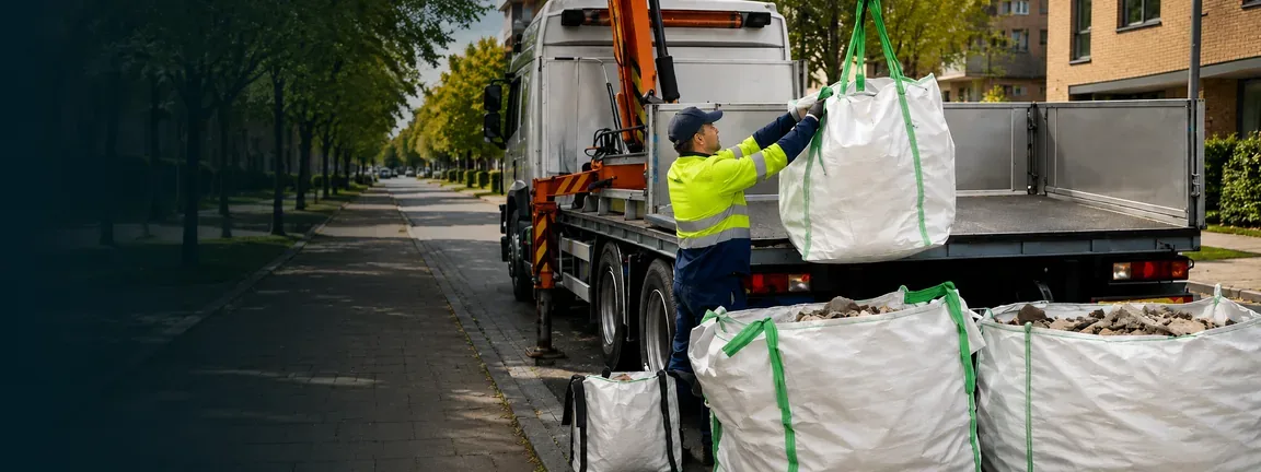 Hämtning av Byggsäckar i Huddinge
