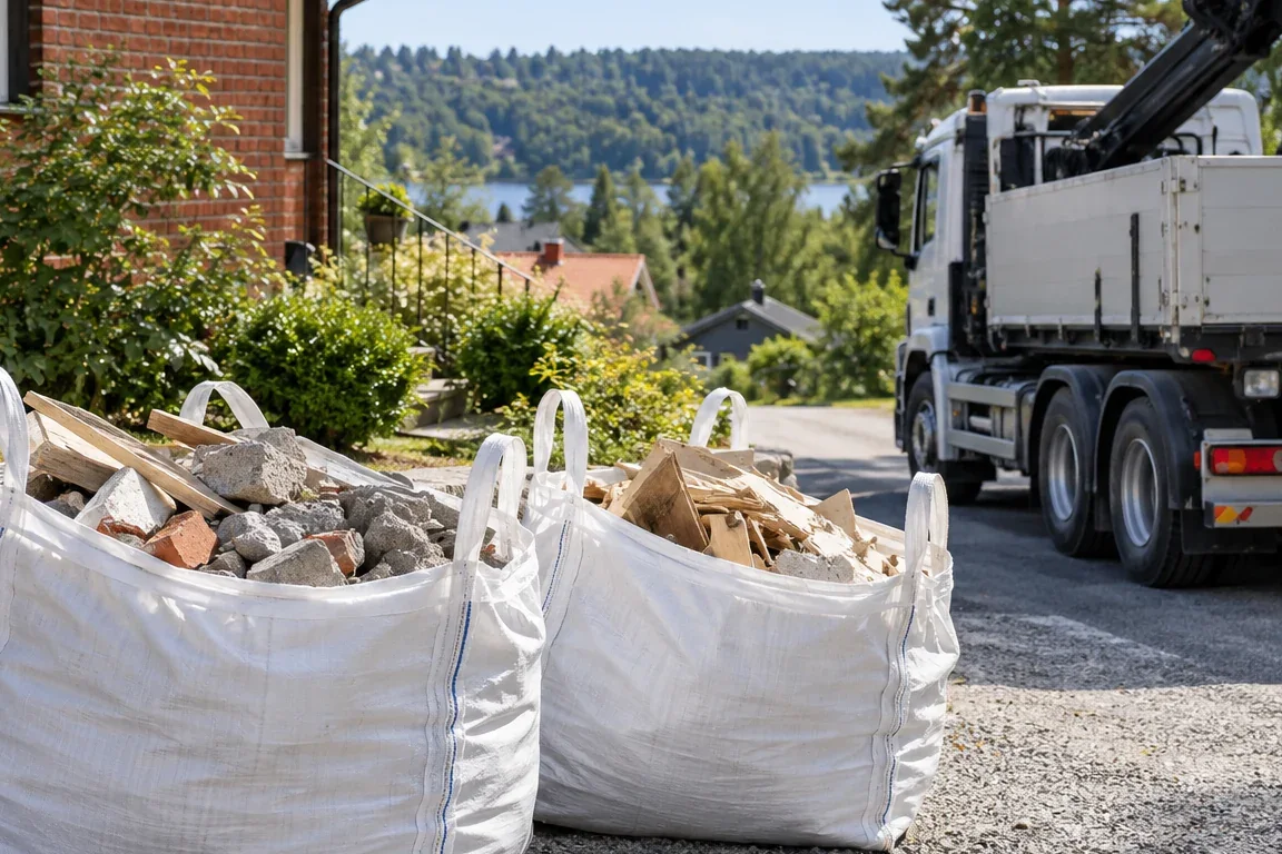 Hämtning av byggsäckar i Salem