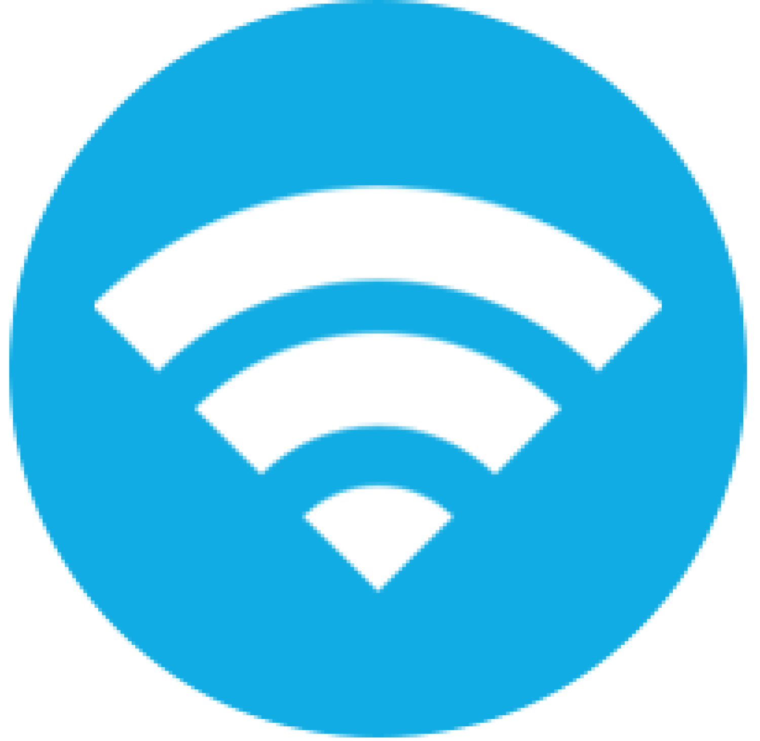 Blue Wifi Symbol
