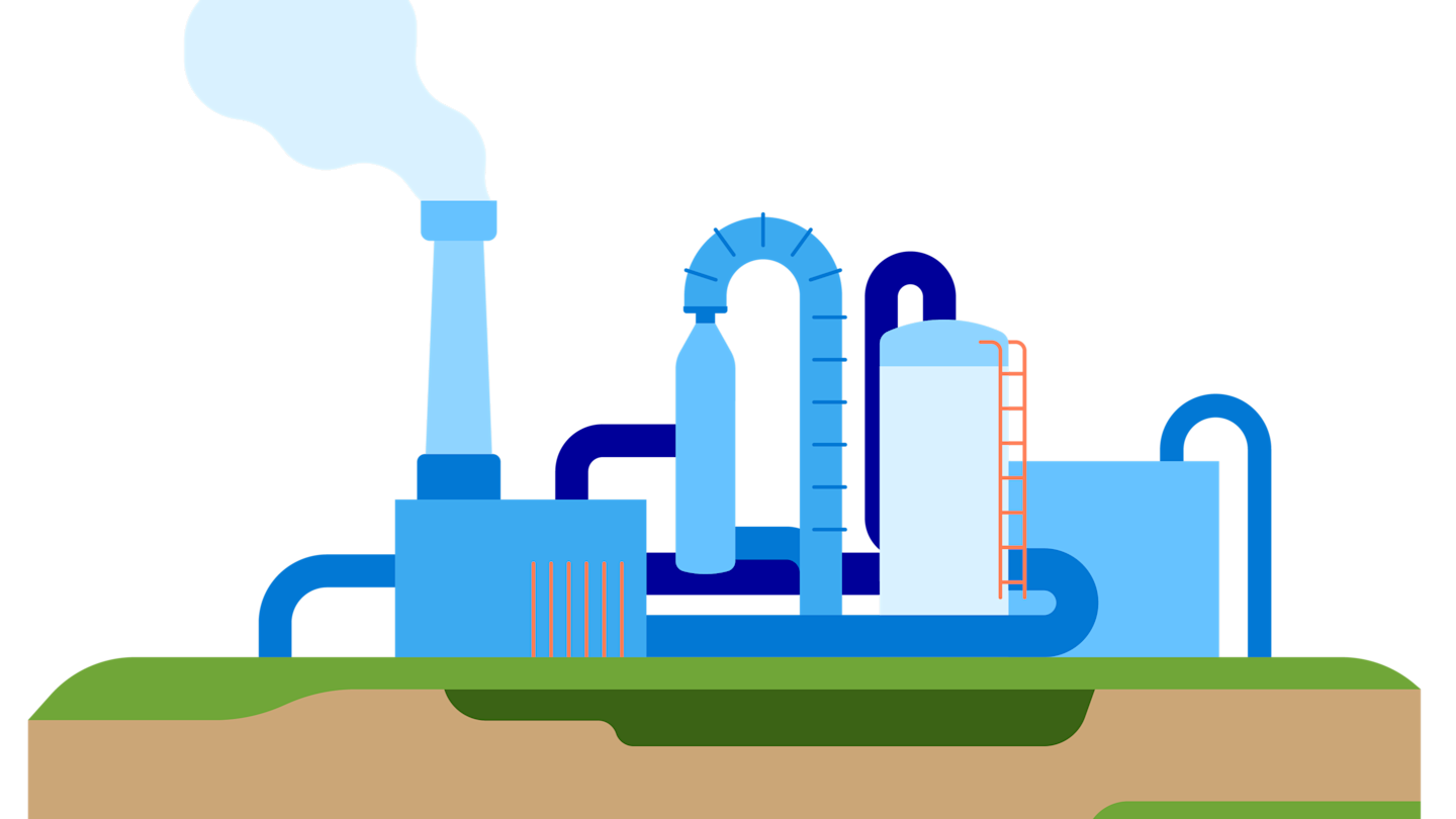 Illustrationen Erzeugung Netze Geothermie