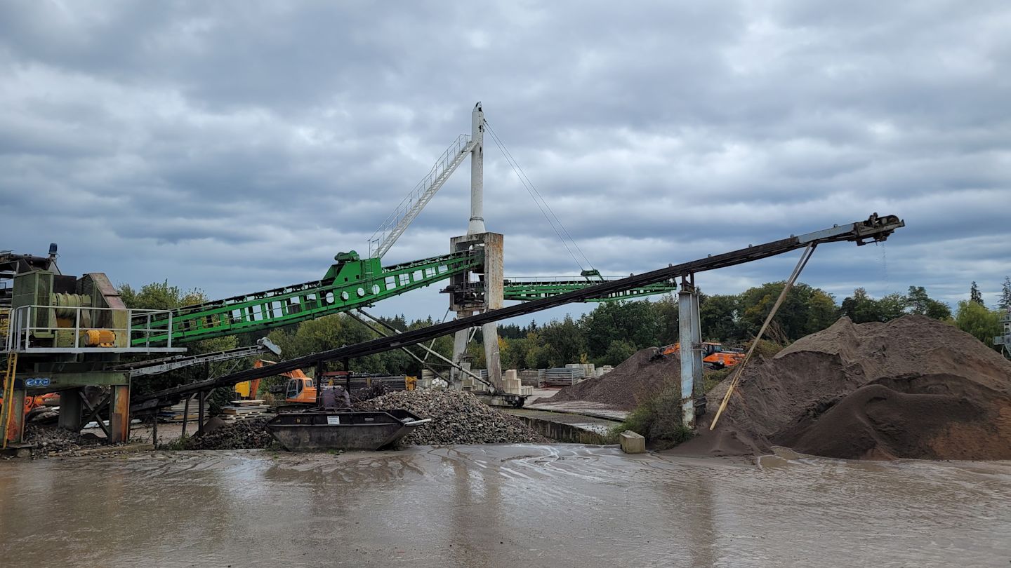 Baustoff-Recyclinganlage für die Aufbereitung von Bauschutt