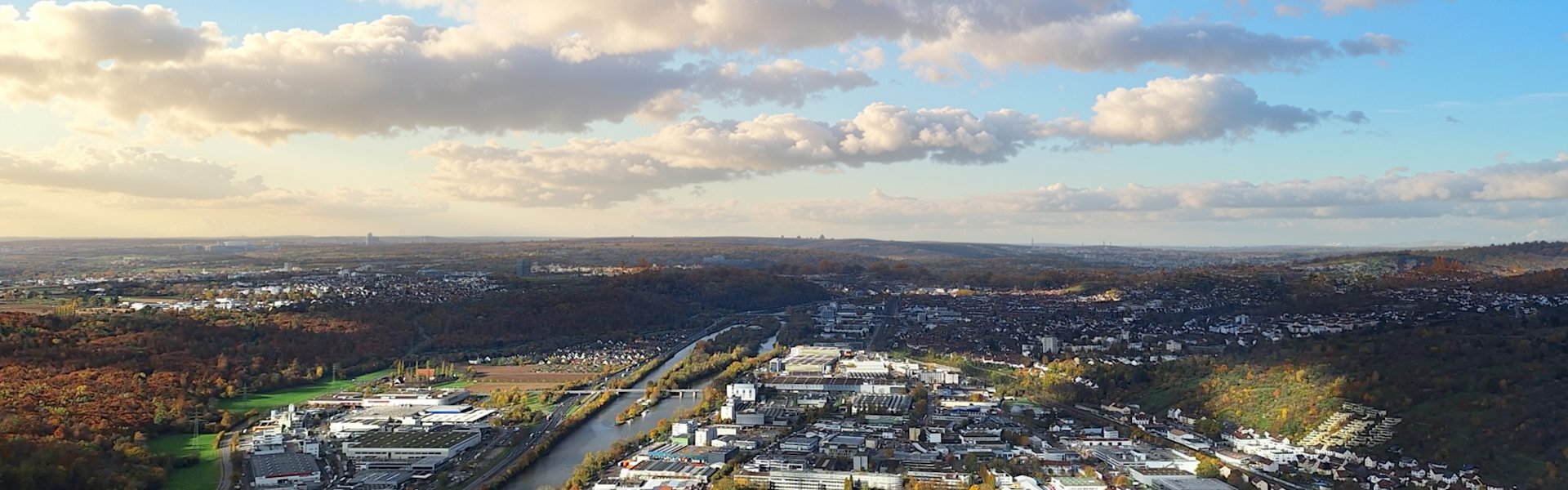 Bild von Deizisau von oben.