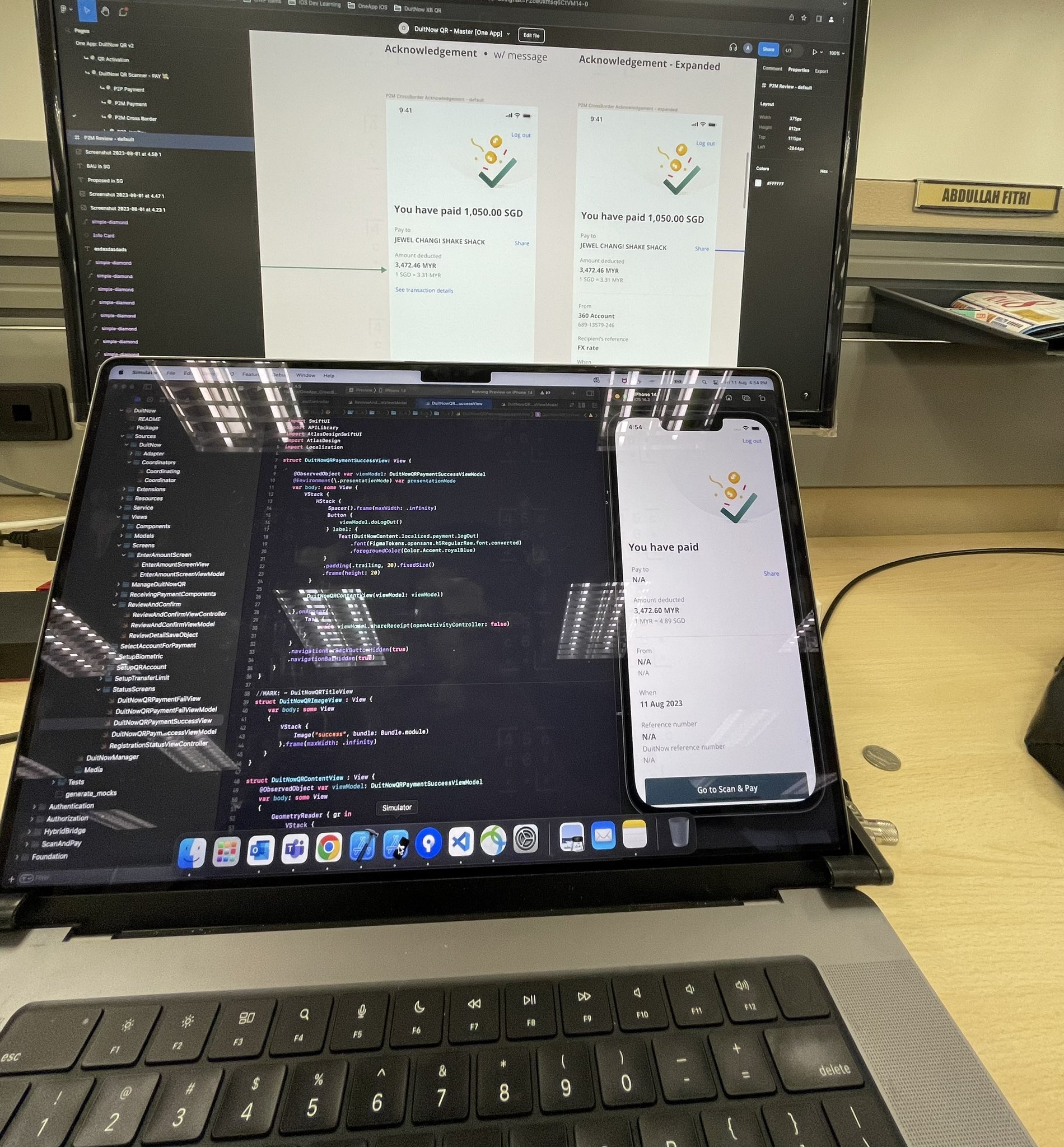 Macbook with Xcode opened