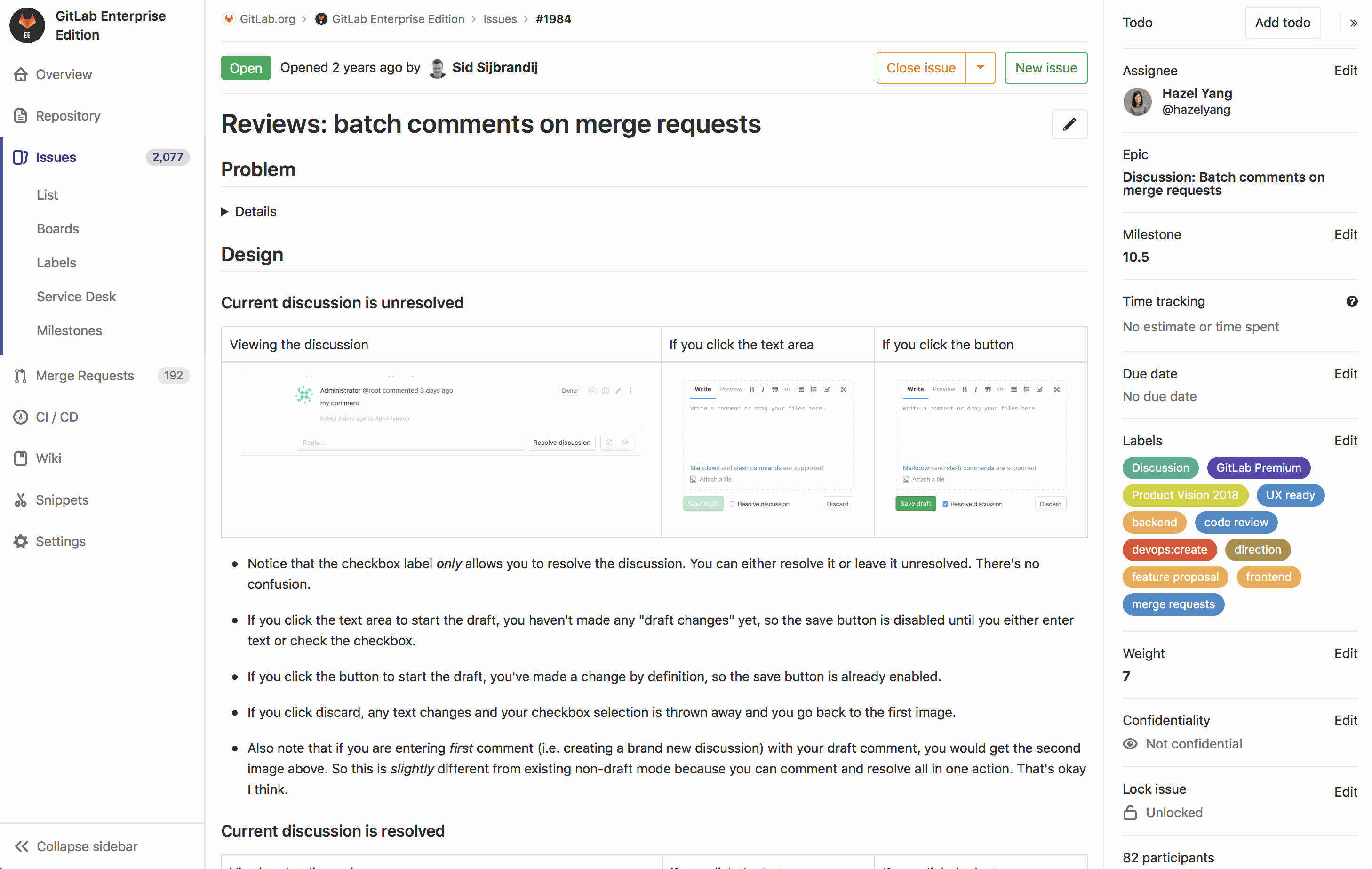 A placeholder issue