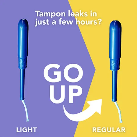 Light and regular Tampax tampons