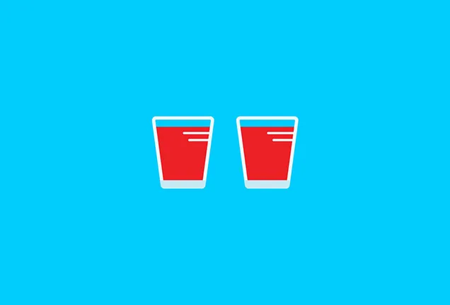 Two glasses with blood - Menstrual measurement