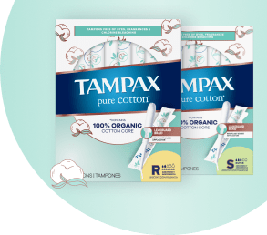 Tampax Pure Cotton 100% Organic Cotton Core Tampons Super Absorbency  Unscented, 24 count - Pay Less Super Markets