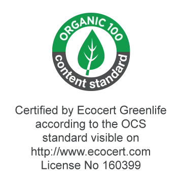 Ecocert Greenlife, ORGANIC 100 content standard logo