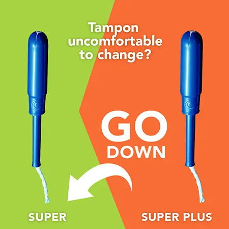 Super and Super plus Tampax tampons