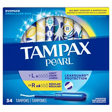 Tampax Pearl: Duo Pack Light / Regular Tampons