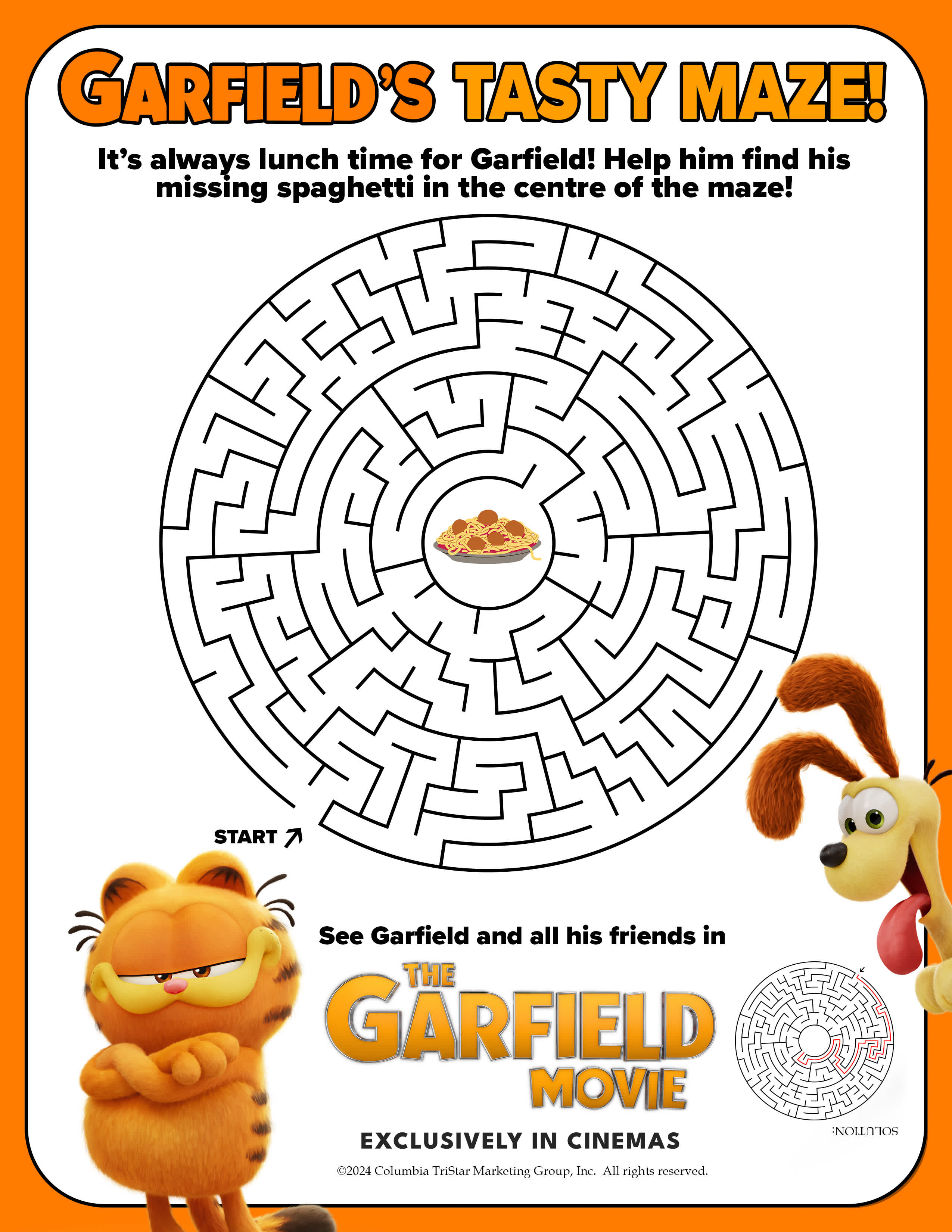 Garfield Activity - Maze