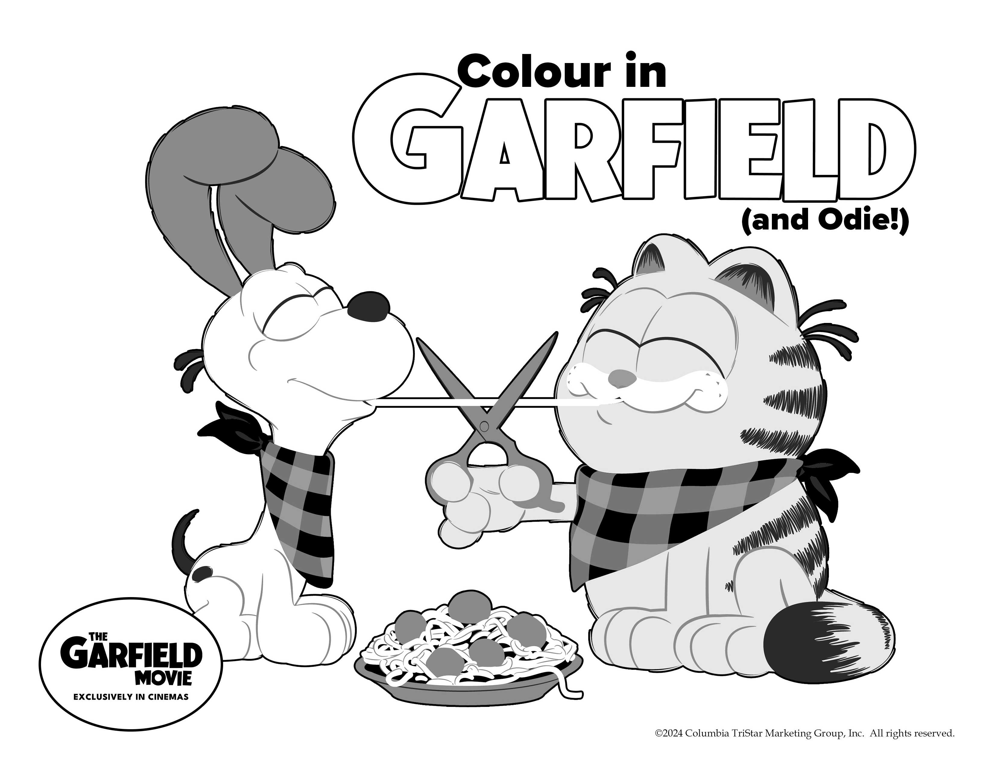 Garfield Activity - Colour in G+O