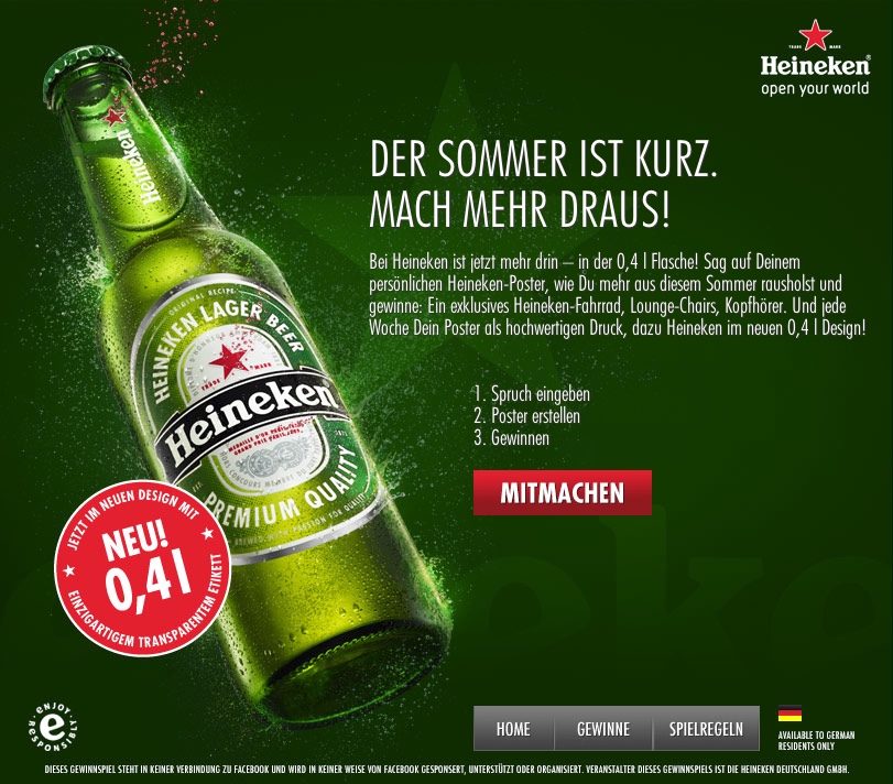 App 40cl Gewinnspiel Startseite