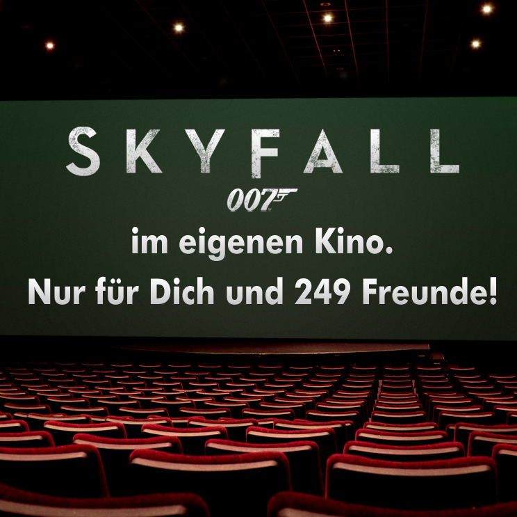 Privatvorführung im Kino für dich und 249 Freunde