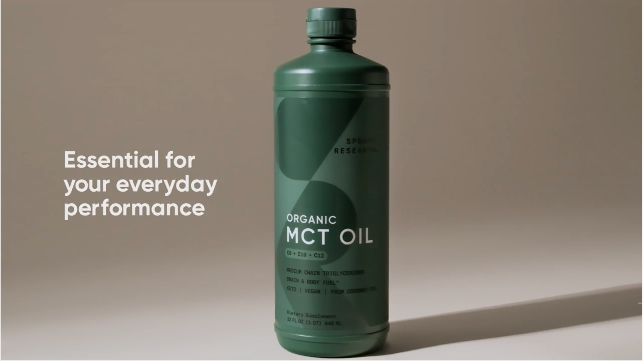 Ricerca sportiva, olio MCT, non aromatizzato, 32 fl oz (946 ml)