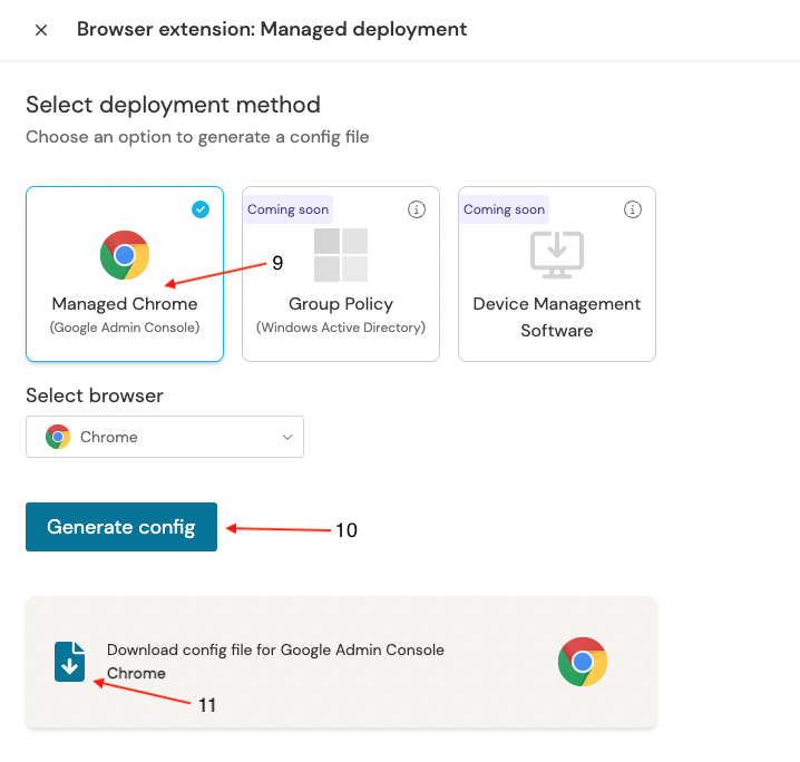 Browser extension: Managed deployment: KB 10051