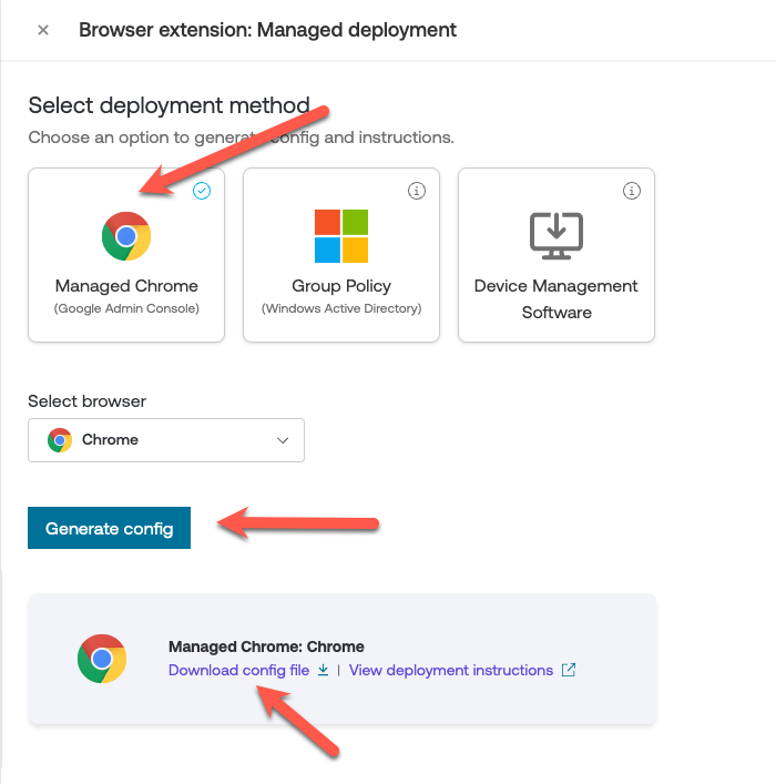 Browser extension: Managed deployment: KB 10051