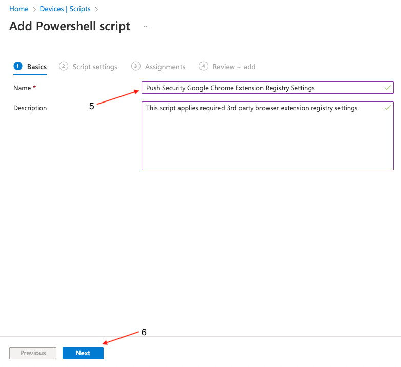 InTune - Device Management Powershell Chrome step 1: KB 10054