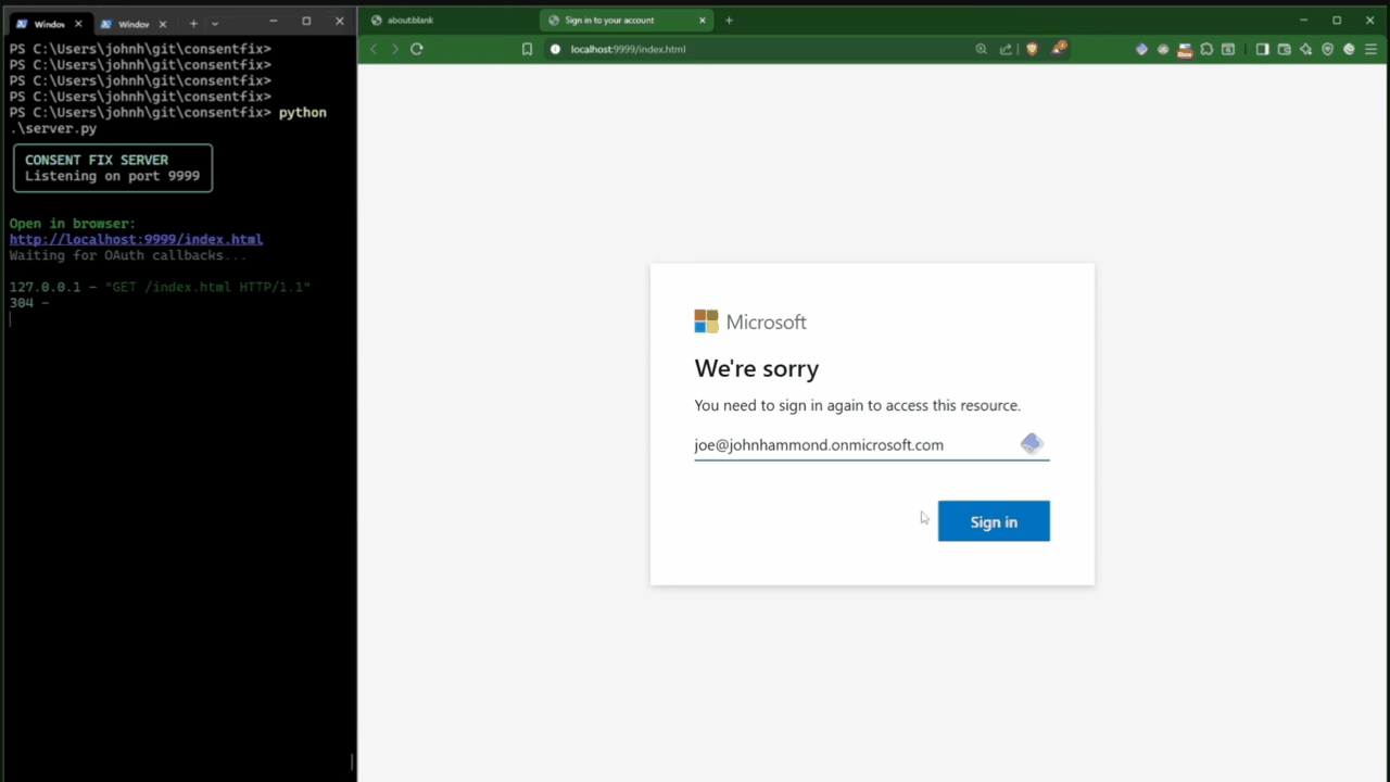 John Hammond showed off a slick new ConsentFix implementation.