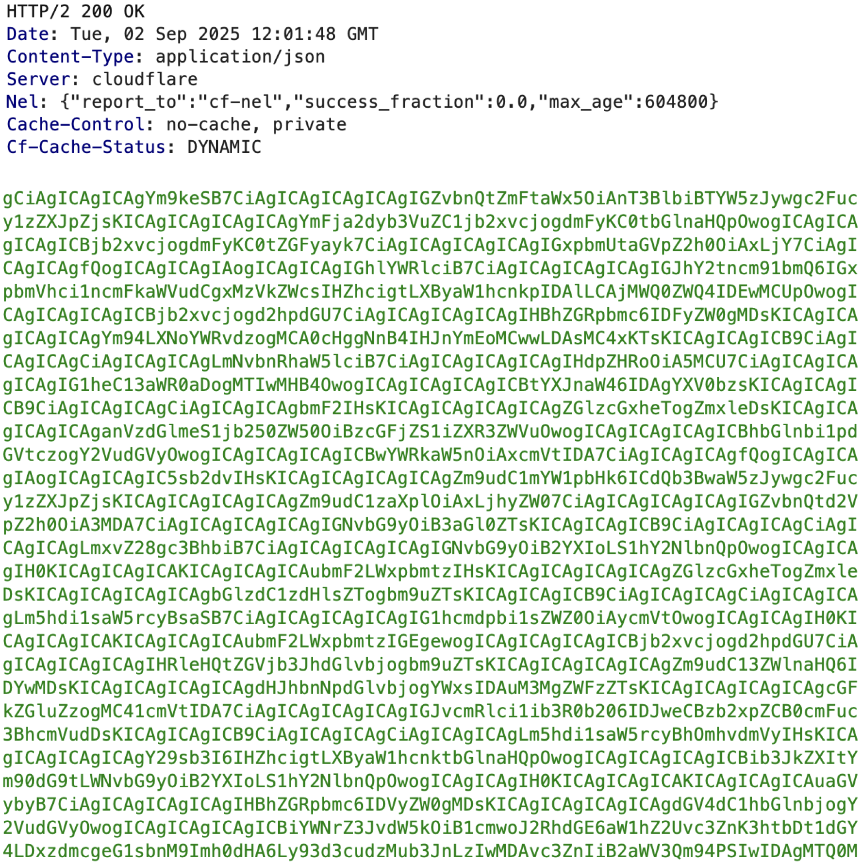 What a web proxy sees when analyzing a network request for a modern phishing page — this is meant to show you that a fake Microsoft login page was rendered.